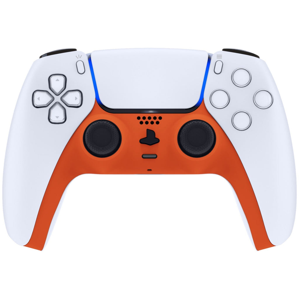 eXtremeRate Replacement Decorative Trim Shell with Accent Rings Compatible with PS5 Controller BDM-010/020/030/040/050 - Orange eXtremeRate