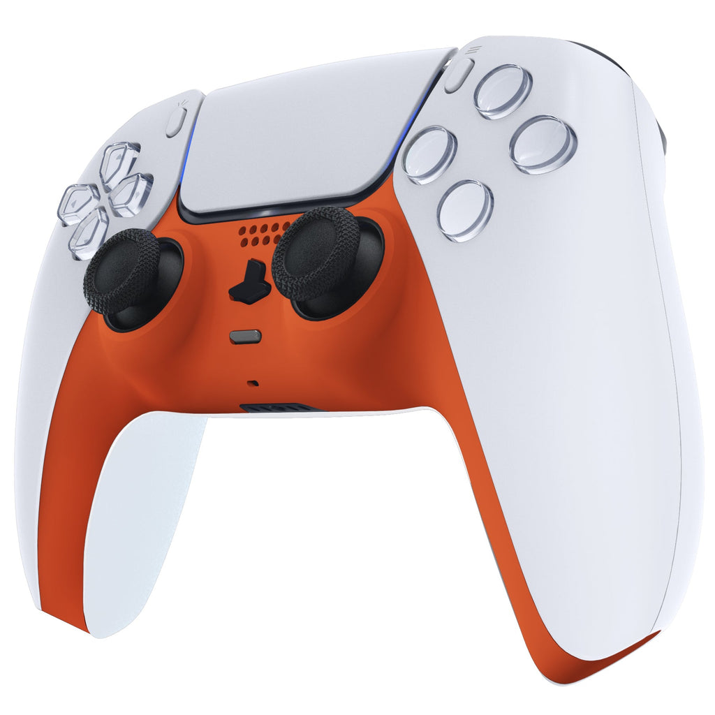 eXtremeRate Replacement Decorative Trim Shell with Accent Rings Compatible with PS5 Controller BDM-010/020/030/040/050 - Orange eXtremeRate