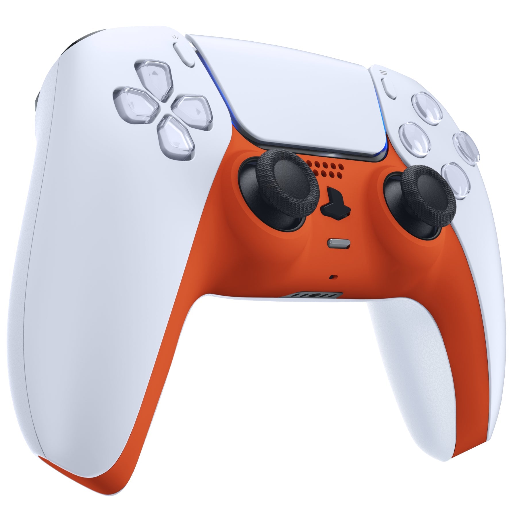 eXtremeRate Replacement Decorative Trim Shell with Accent Rings Compatible with PS5 Controller BDM-010/020/030/040/050 - Orange eXtremeRate