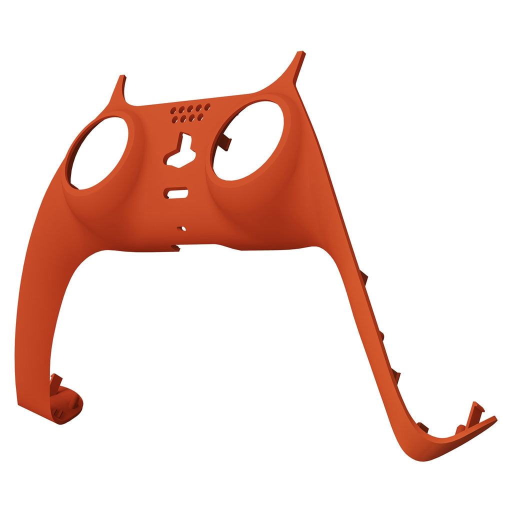 eXtremeRate Replacement Decorative Trim Shell with Accent Rings Compatible with PS5 Controller BDM-010/020/030/040/050 - Orange eXtremeRate
