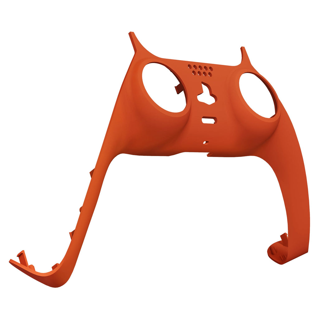 eXtremeRate Replacement Decorative Trim Shell with Accent Rings Compatible with PS5 Controller BDM-010/020/030/040/050 - Orange eXtremeRate