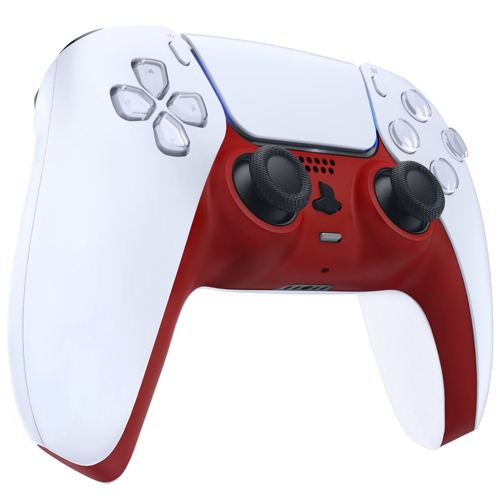 eXtremeRate Replacement Decorative Trim Shell with Accent Rings Compatible with PS5 Controller BDM-010/020/030/040/050 - Passion Red eXtremeRate