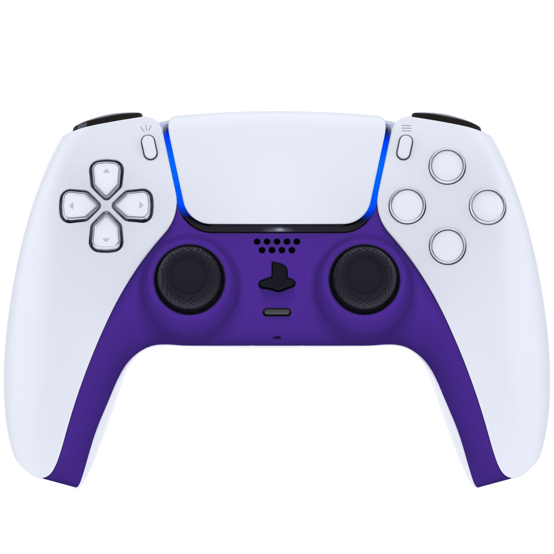 eXtremeRate Replacement Decorative Trim Shell with Accent Rings Compatible with PS5 Controller BDM-010/020/030/040/050 - Purple eXtremeRate