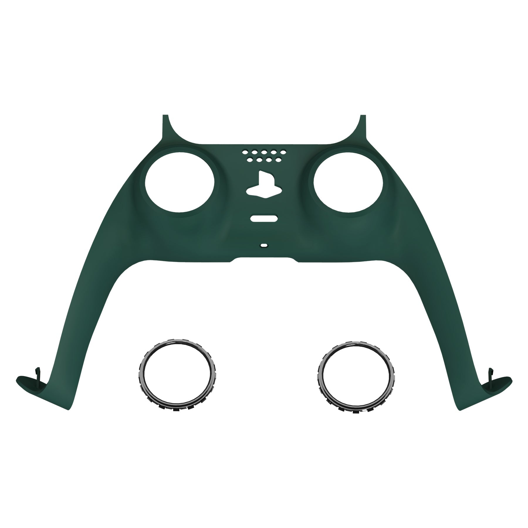 eXtremeRate Replacement Decorative Trim Shell with Accent Rings Compatible with PS5 Controller BDM-010/020/030/040/050 - Racing Green eXtremeRate