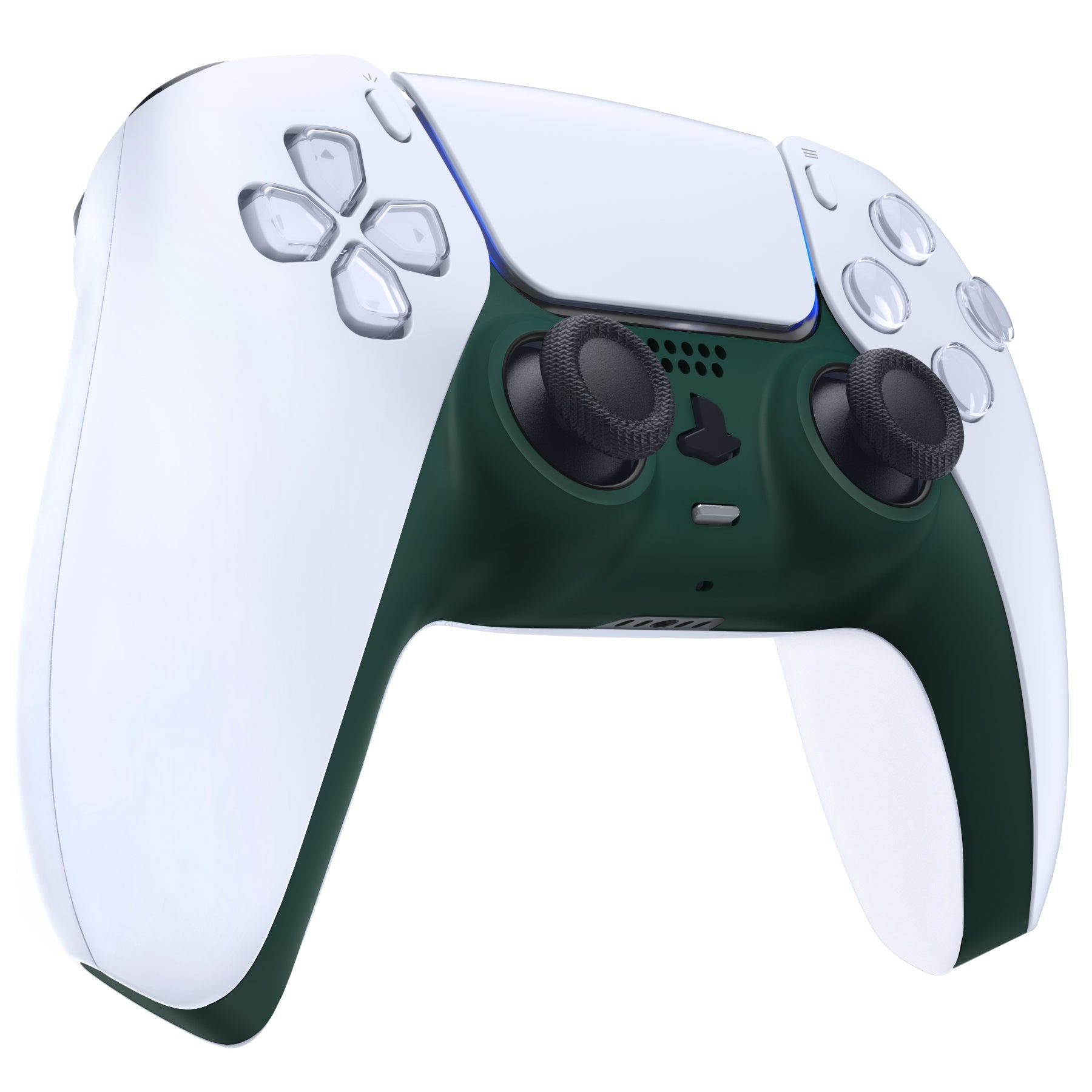 eXtremeRate Replacement Decorative Trim Shell with Accent Rings Compatible with PS5 Controller BDM-010/020/030/040/050 - Racing Green eXtremeRate
