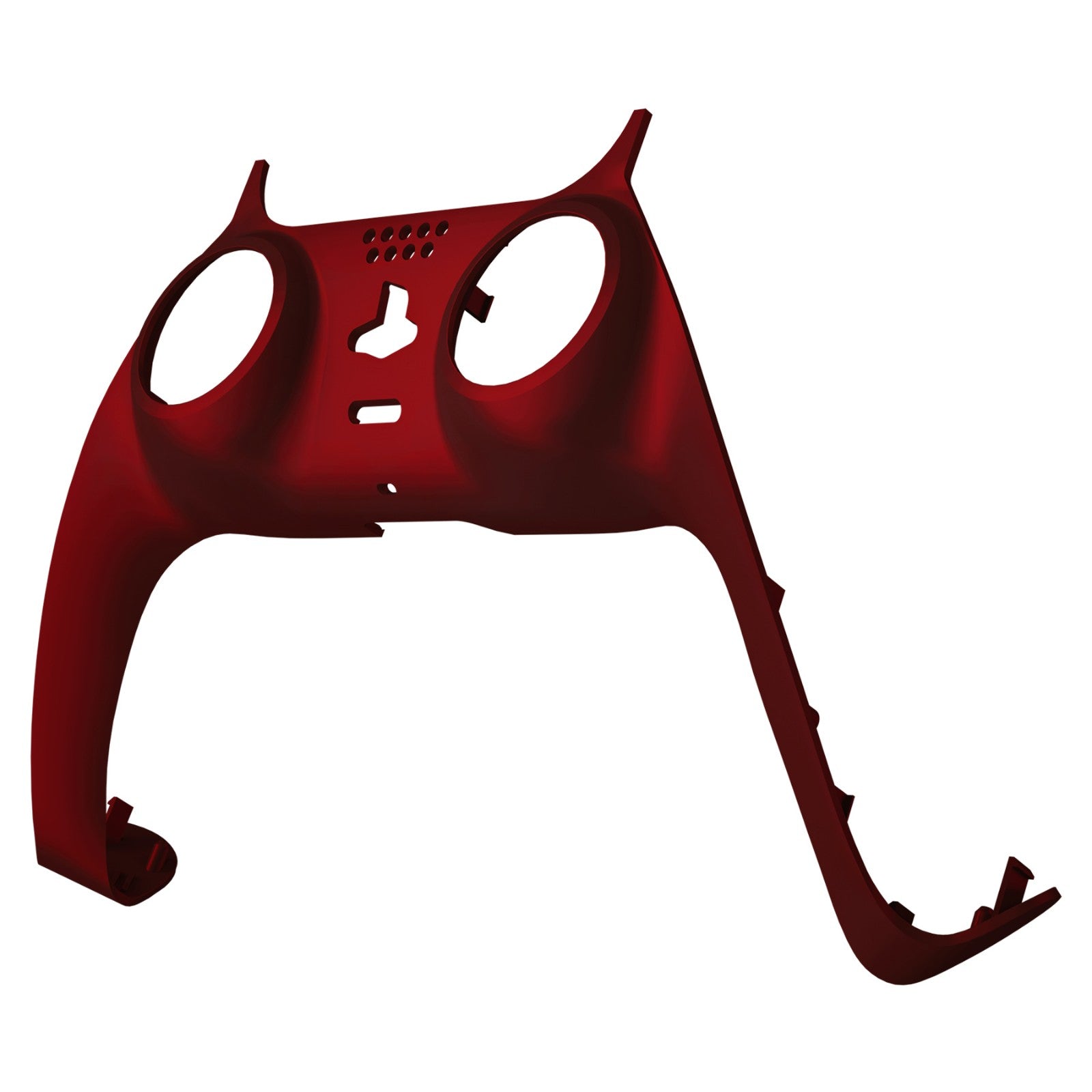 eXtremeRate Replacement Decorative Trim Shell with Accent Rings Compatible with PS5 Controller BDM-010/020/030/040/050 - Scarlet Red eXtremeRate