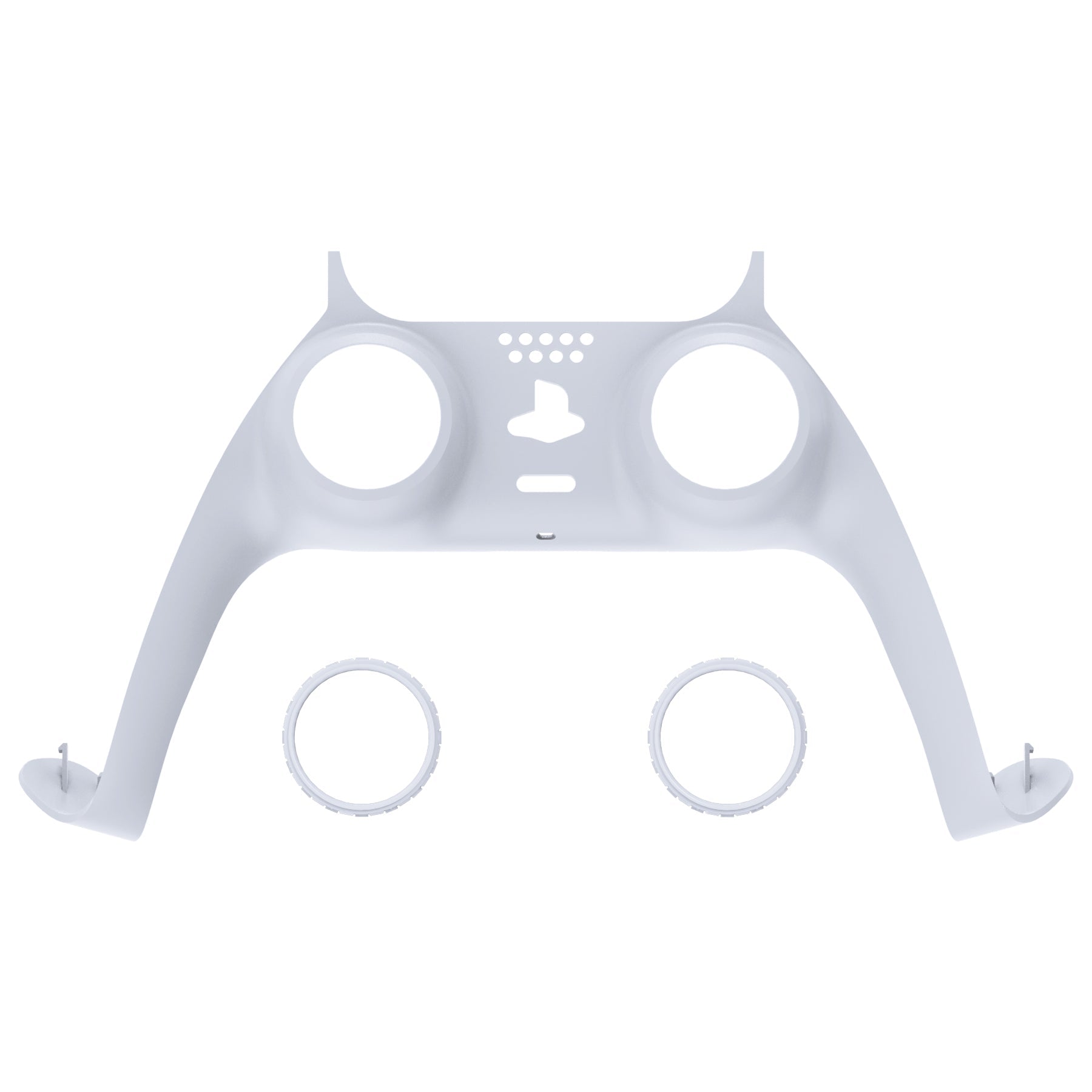 eXtremeRate Replacement Decorative Trim Shell with Accent Rings Compatible with PS5 Controller BDM-010/020/030/040/050 - Solid White eXtremeRate