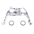 eXtremeRate Replacement Decorative Trim Shell with Accent Rings Compatible with PS5 Controller BDM-010/020/030/040/050 - The $100 Cash Money eXtremeRate