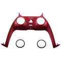 eXtremeRate Replacement Decorative Trim Shell with Accent Rings Compatible with PS5 Controller BDM-010/020/030/040/050 - Volcanic Red eXtremeRate