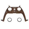 eXtremeRate Replacement Decorative Trim Shell with Accent Rings Compatible with PS5 Controller BDM-010/020/030/040/050 - Wood Grain eXtremeRate