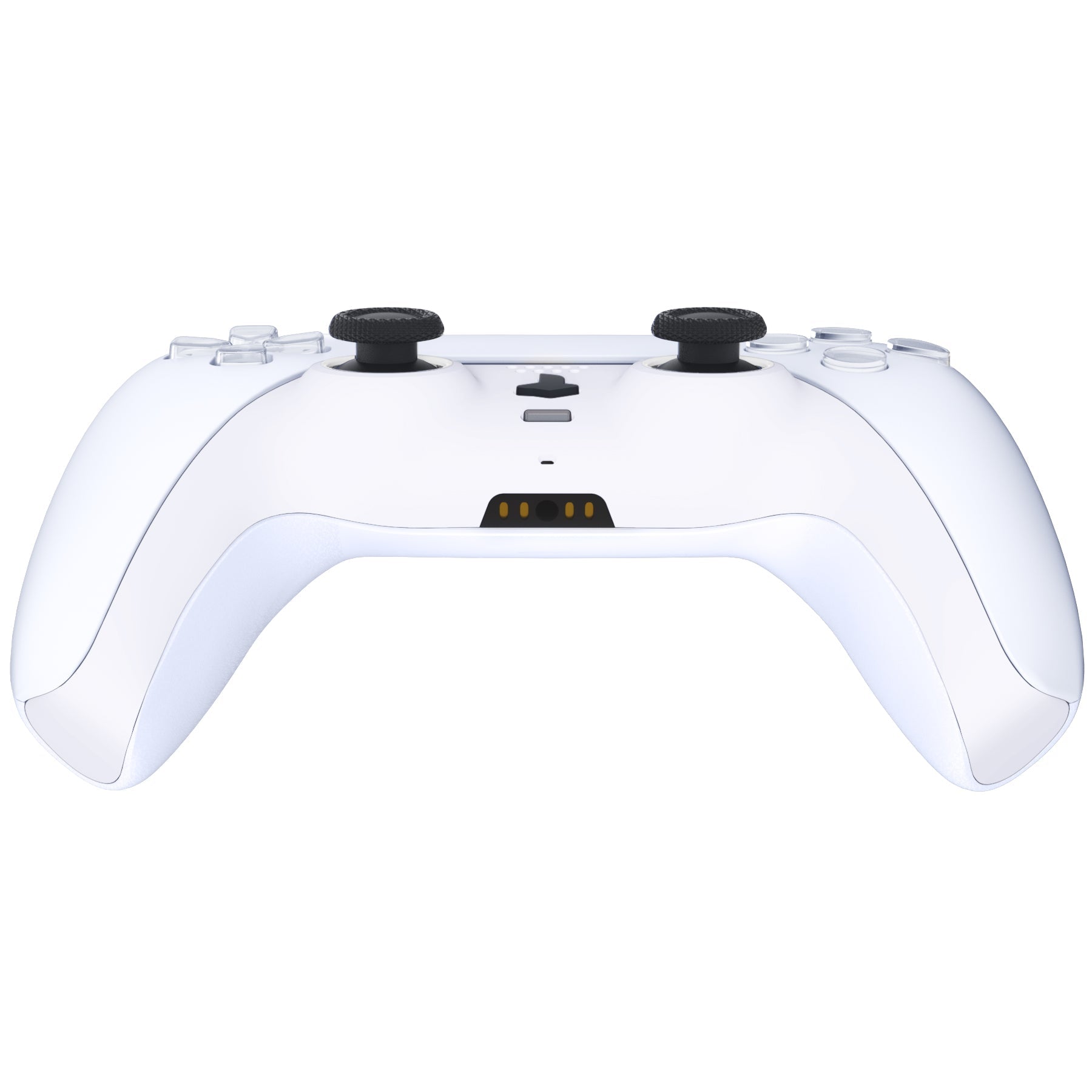 eXtremeRate Replacement Decorative Trim Shell with Accent Rings Compatible with PS5 Controller BDM-010/020/030/040/050 - White eXtremeRate