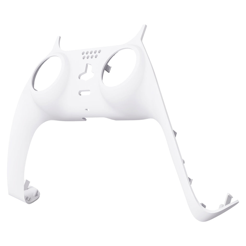 eXtremeRate Replacement Decorative Trim Shell with Accent Rings Compatible with PS5 Controller BDM-010/020/030/040/050 - White eXtremeRate