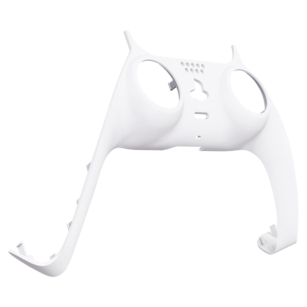 eXtremeRate Replacement Decorative Trim Shell with Accent Rings Compatible with PS5 Controller BDM-010/020/030/040/050 - White eXtremeRate