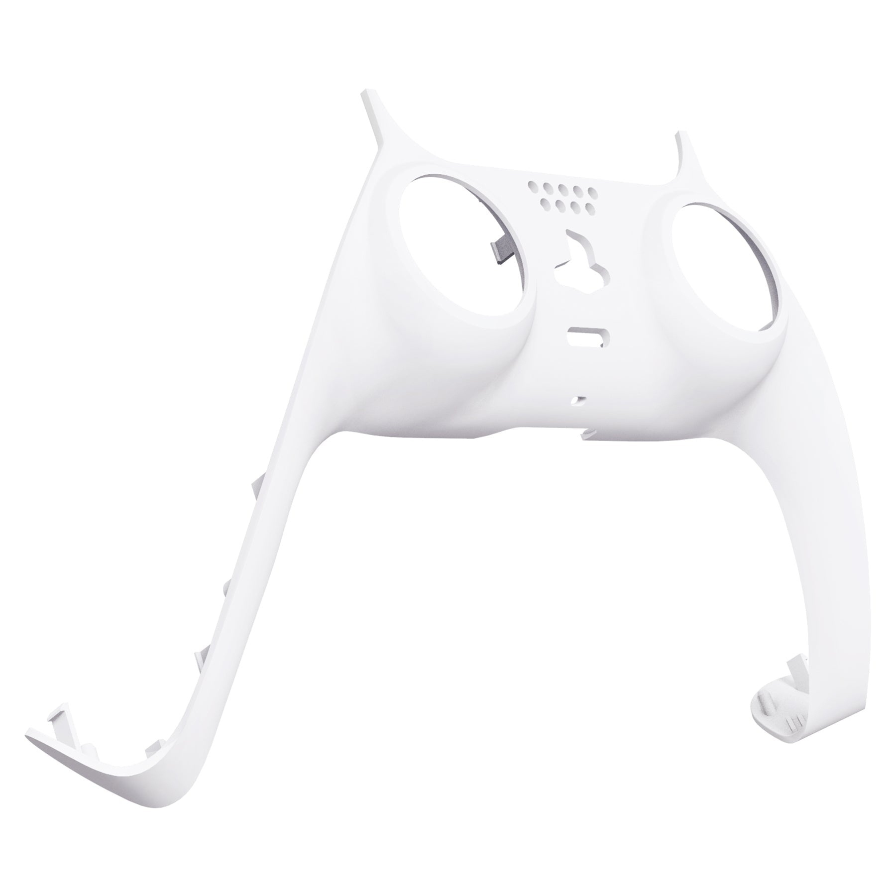 eXtremeRate Replacement Decorative Trim Shell with Accent Rings Compatible with PS5 Controller BDM-010/020/030/040/050 - White eXtremeRate