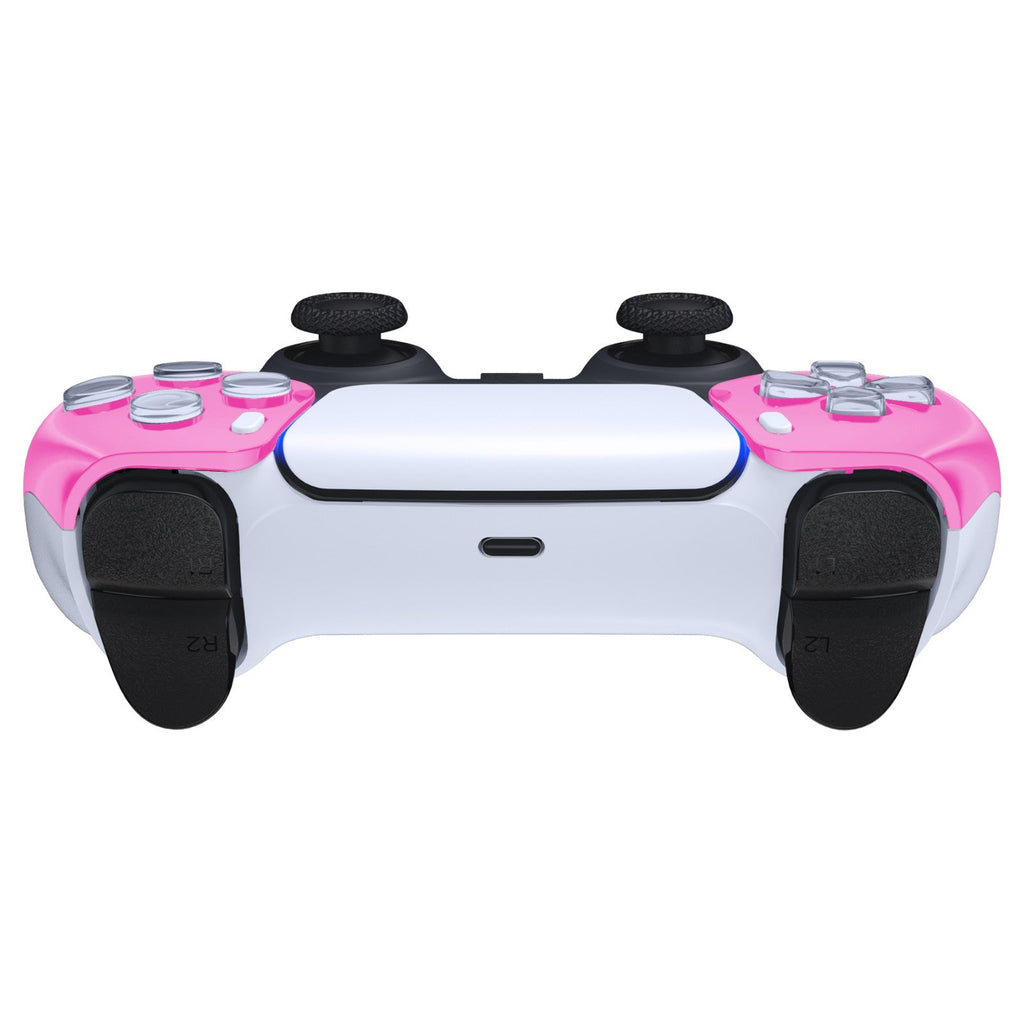 eXtremeRate Replacement Front Housing Shell Compatible with PS5 Controller BDM-010/020/030/040/050 - Chrome Pink Glossy eXtremeRate