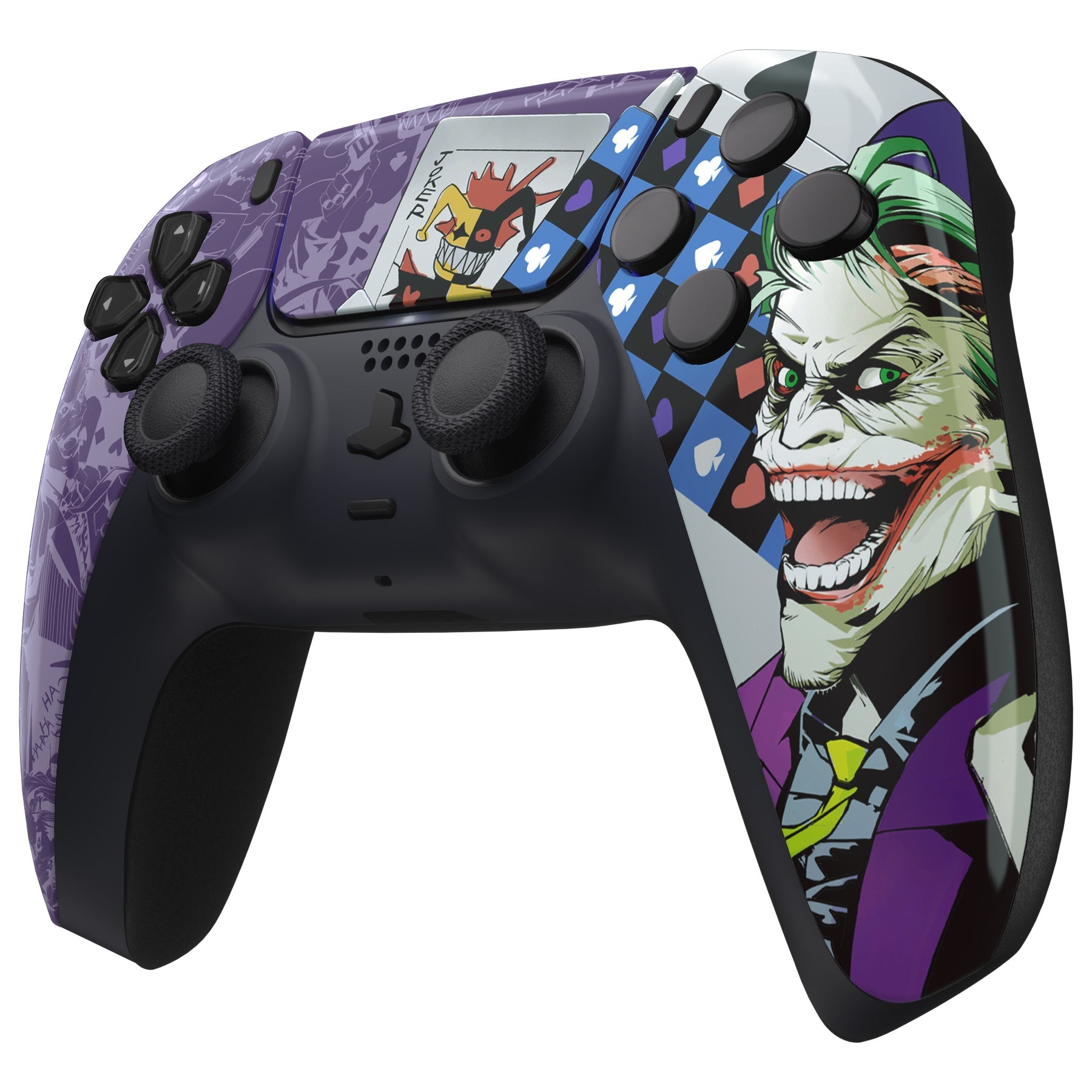 eXtremeRate Replacement Front Housing Shell with Touchpad Compatible with PS5 Controller BDM-010/020/030/040/050 - Clown Cards eXtremeRate