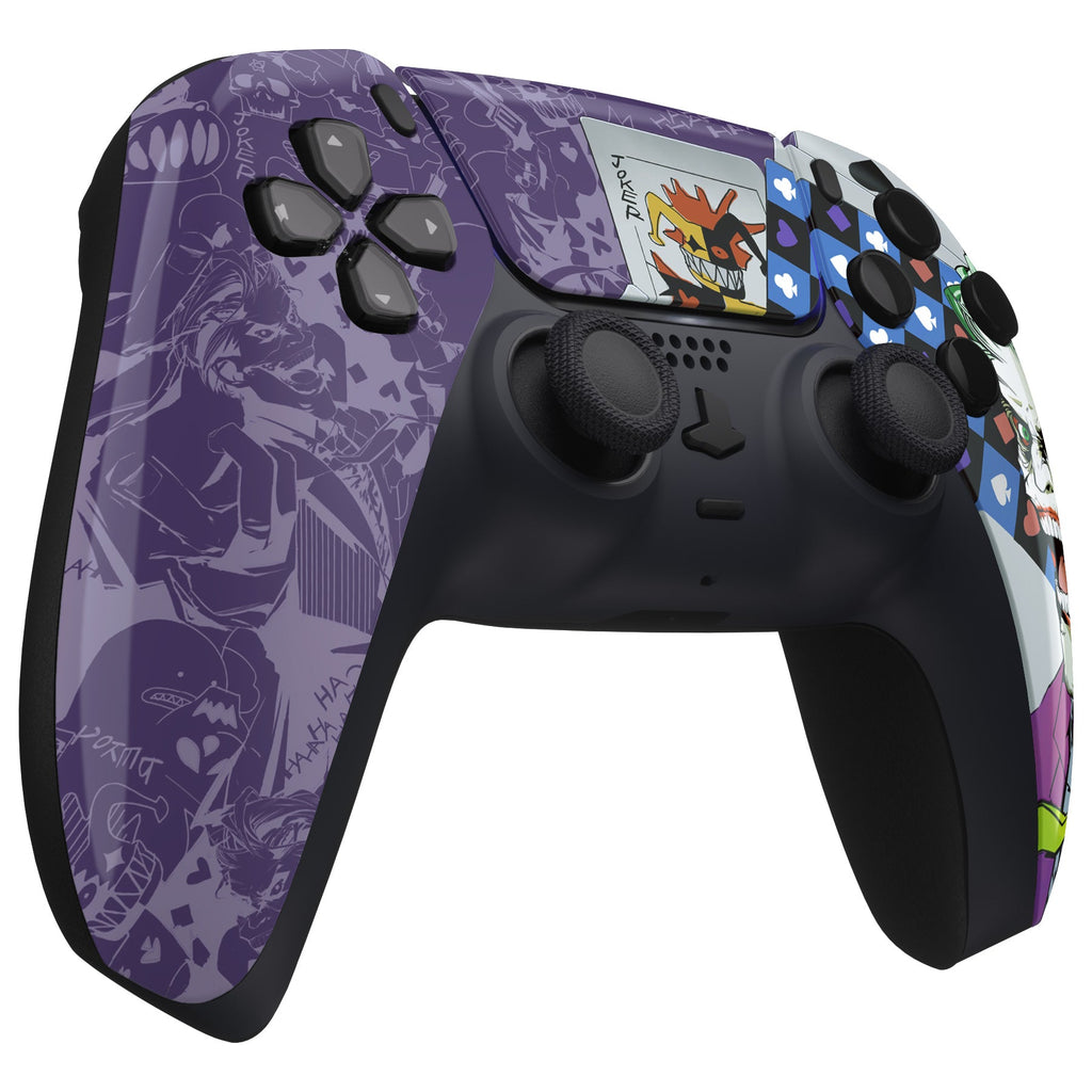 eXtremeRate Replacement Front Housing Shell with Touchpad Compatible with PS5 Controller BDM-010/020/030/040/050 - Clown Cards eXtremeRate