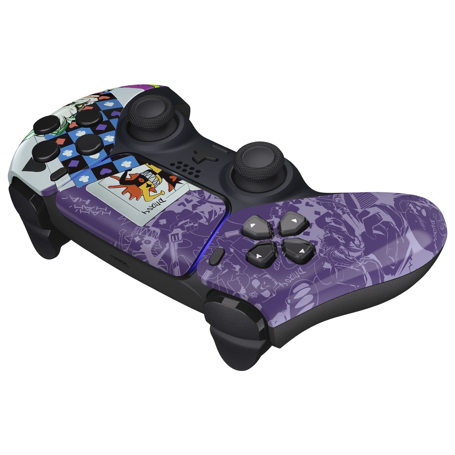 eXtremeRate Replacement Front Housing Shell with Touchpad Compatible with PS5 Controller BDM-010/020/030/040/050 - Clown Cards eXtremeRate