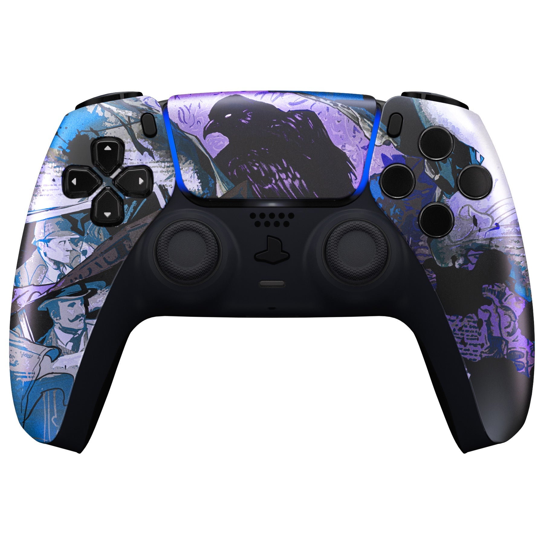 eXtremeRate Replacement Front Housing Shell with Touchpad Compatible with PS5 Controller BDM-010/020/030/040/050 - The Great Detective eXtremeRate