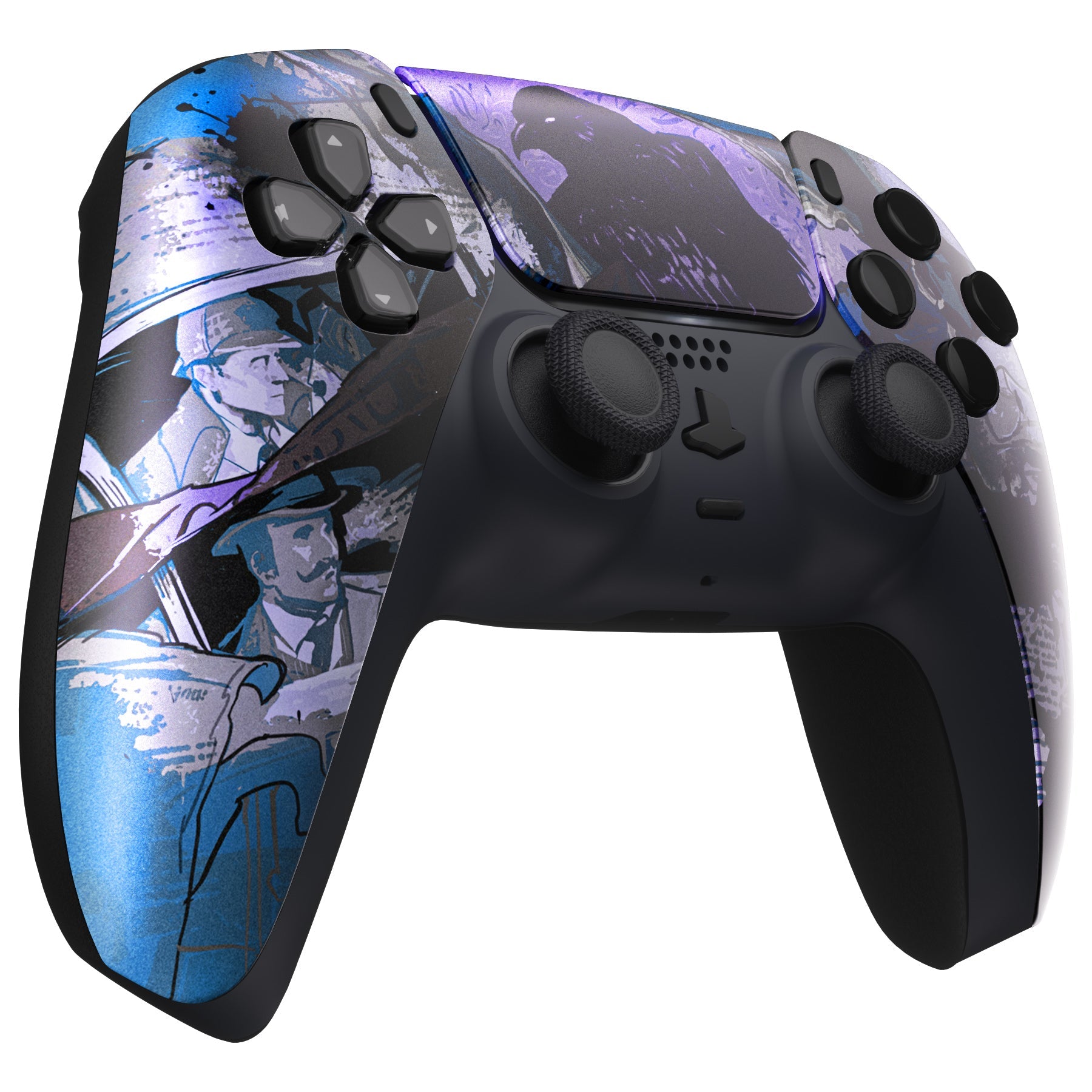 eXtremeRate Replacement Front Housing Shell with Touchpad Compatible with PS5 Controller BDM-010/020/030/040/050 - The Great Detective eXtremeRate