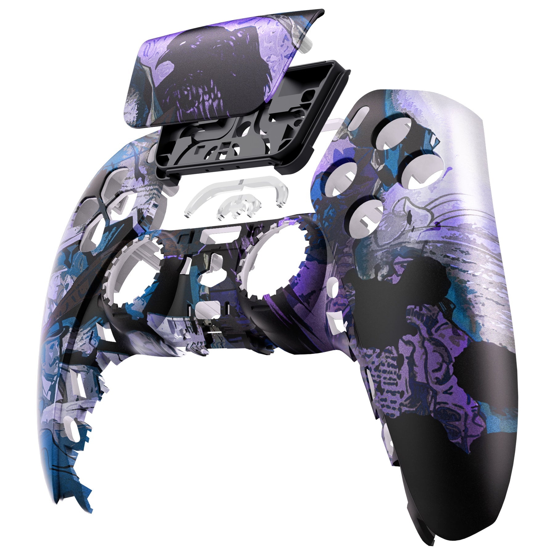 eXtremeRate Replacement Front Housing Shell with Touchpad Compatible with PS5 Controller BDM-010/020/030/040/050 - The Great Detective eXtremeRate