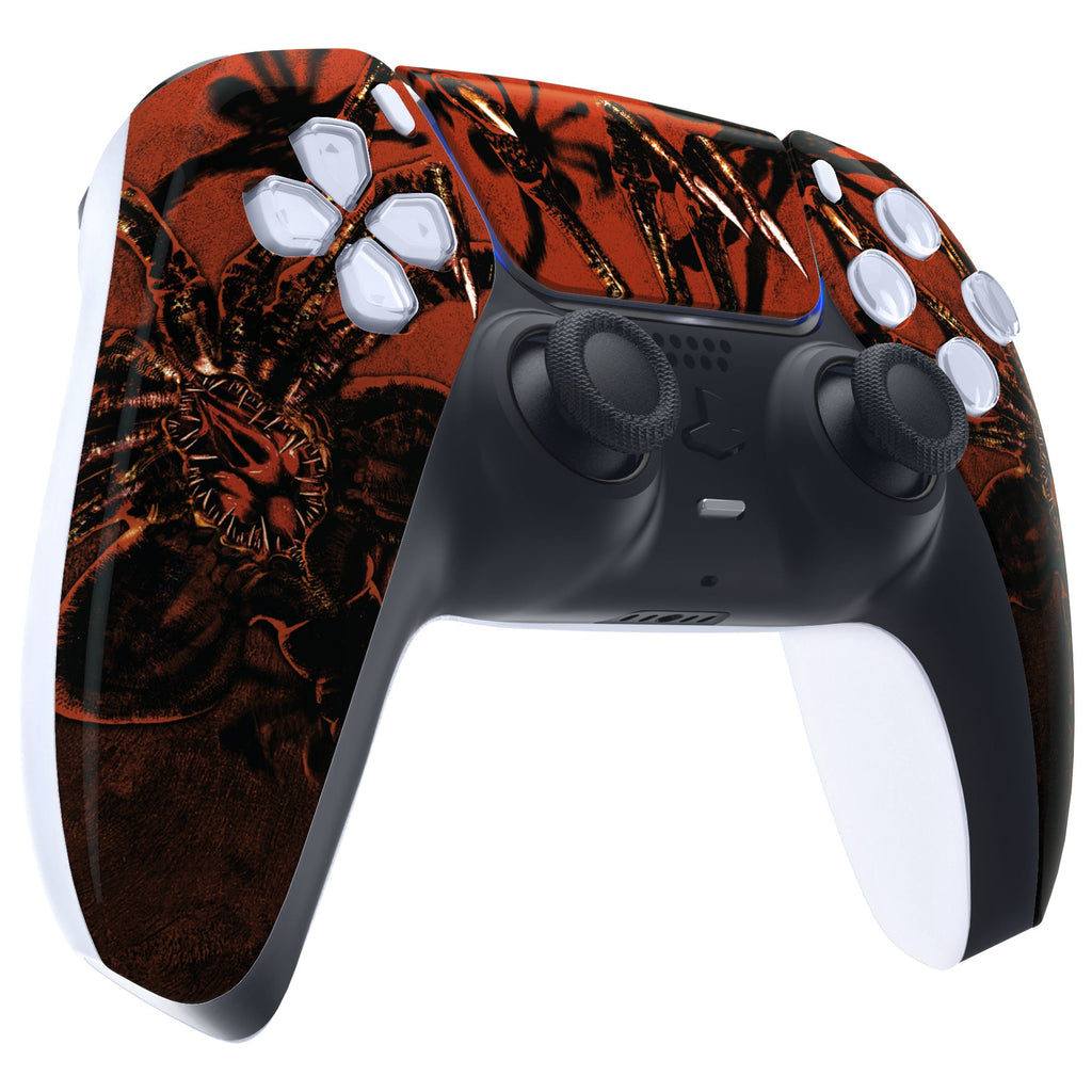 eXtremeRate Replacement Front Housing Shell with Touchpad Compatible with PS5 Controller BDM-010/020/030/040/050 - Alien Fear eXtremeRate
