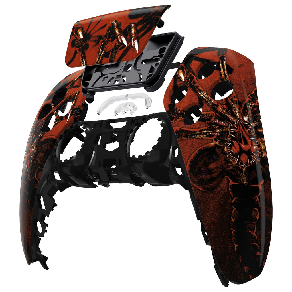 eXtremeRate Replacement Front Housing Shell with Touchpad Compatible with PS5 Controller BDM-010/020/030/040/050 - Alien Fear eXtremeRate