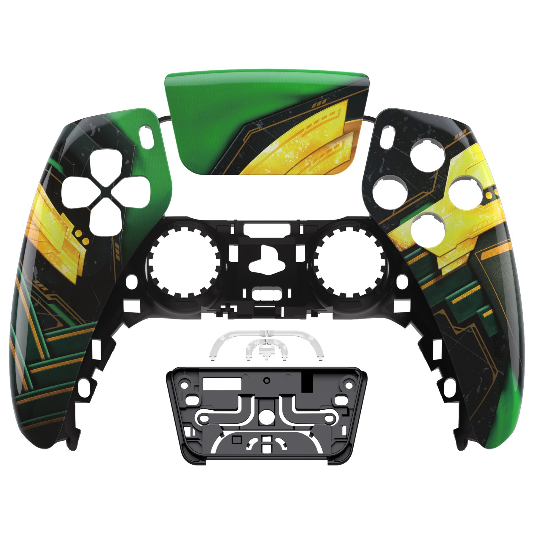 eXtremeRate Replacement Front Housing Shell with Touchpad Compatible with PS5 Controller BDM-010/020/030/040/050 - Armor of Ragnarok eXtremeRate