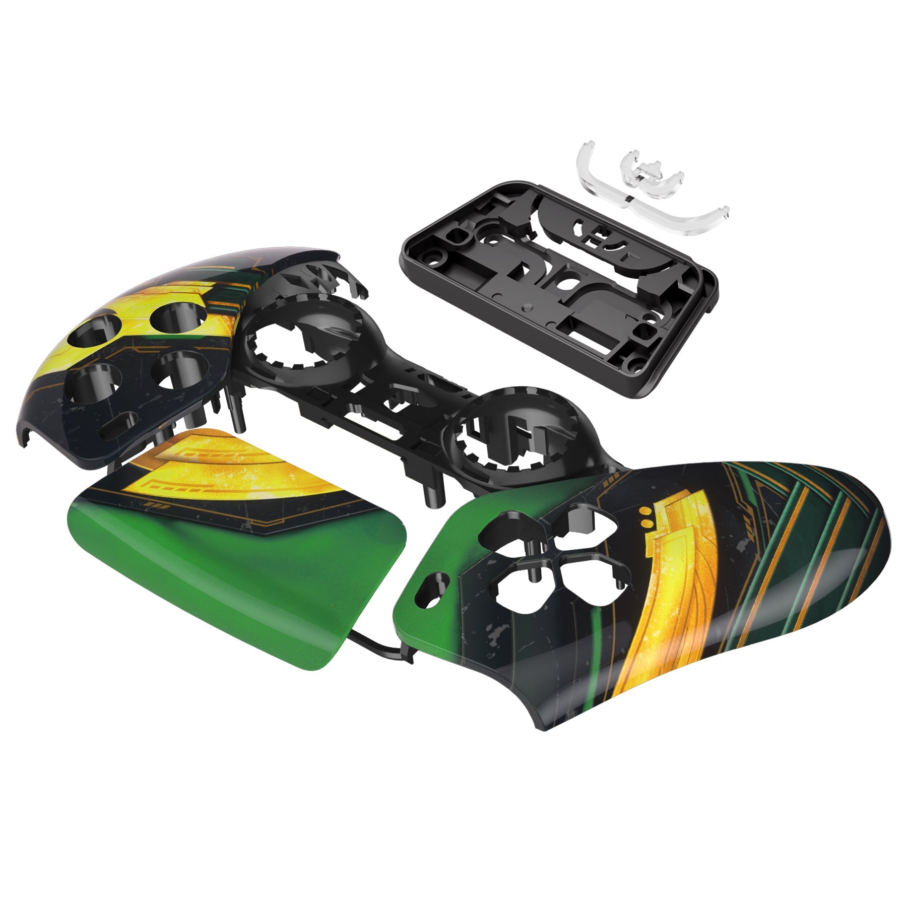 eXtremeRate Replacement Front Housing Shell with Touchpad Compatible with PS5 Controller BDM-010/020/030/040/050 - Armor of Ragnarok eXtremeRate