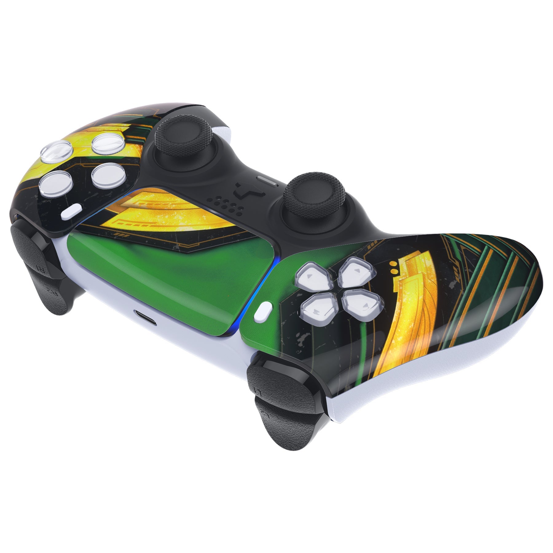 eXtremeRate Replacement Front Housing Shell with Touchpad Compatible with PS5 Controller BDM-010/020/030/040/050 - Armor of Ragnarok eXtremeRate