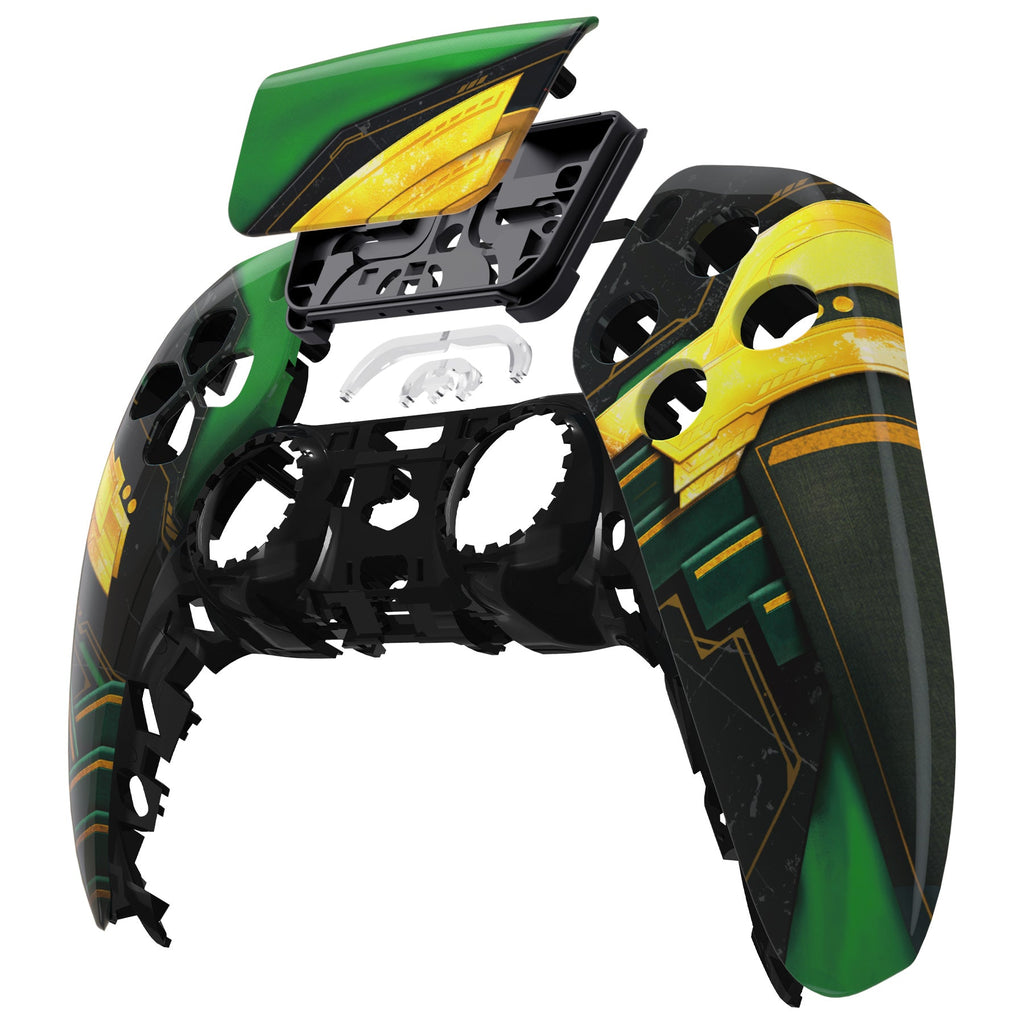 eXtremeRate Replacement Front Housing Shell with Touchpad Compatible with PS5 Controller BDM-010/020/030/040/050 - Armor of Ragnarok eXtremeRate