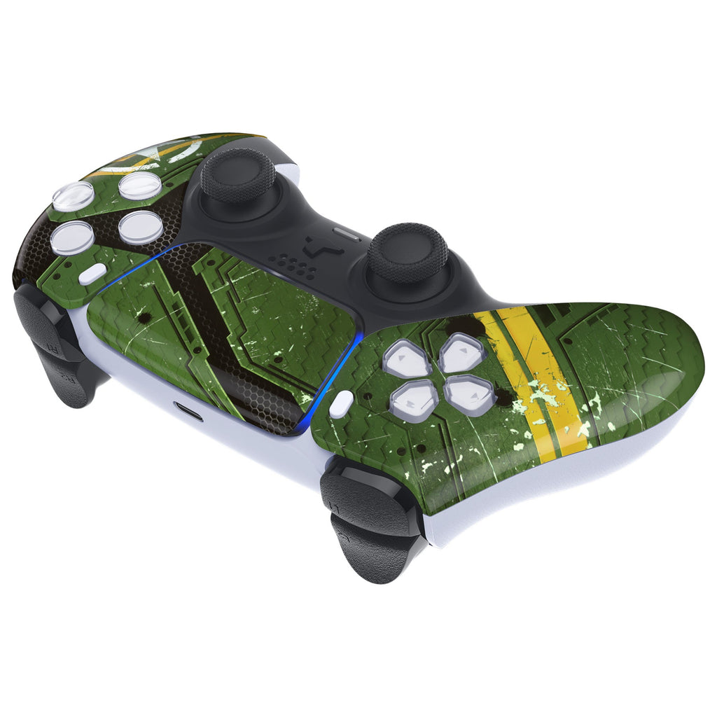 eXtremeRate Replacement Front Housing Shell with Touchpad Compatible with PS5 Controller BDM-010/020/030/040/050 - Army Mecha eXtremeRate