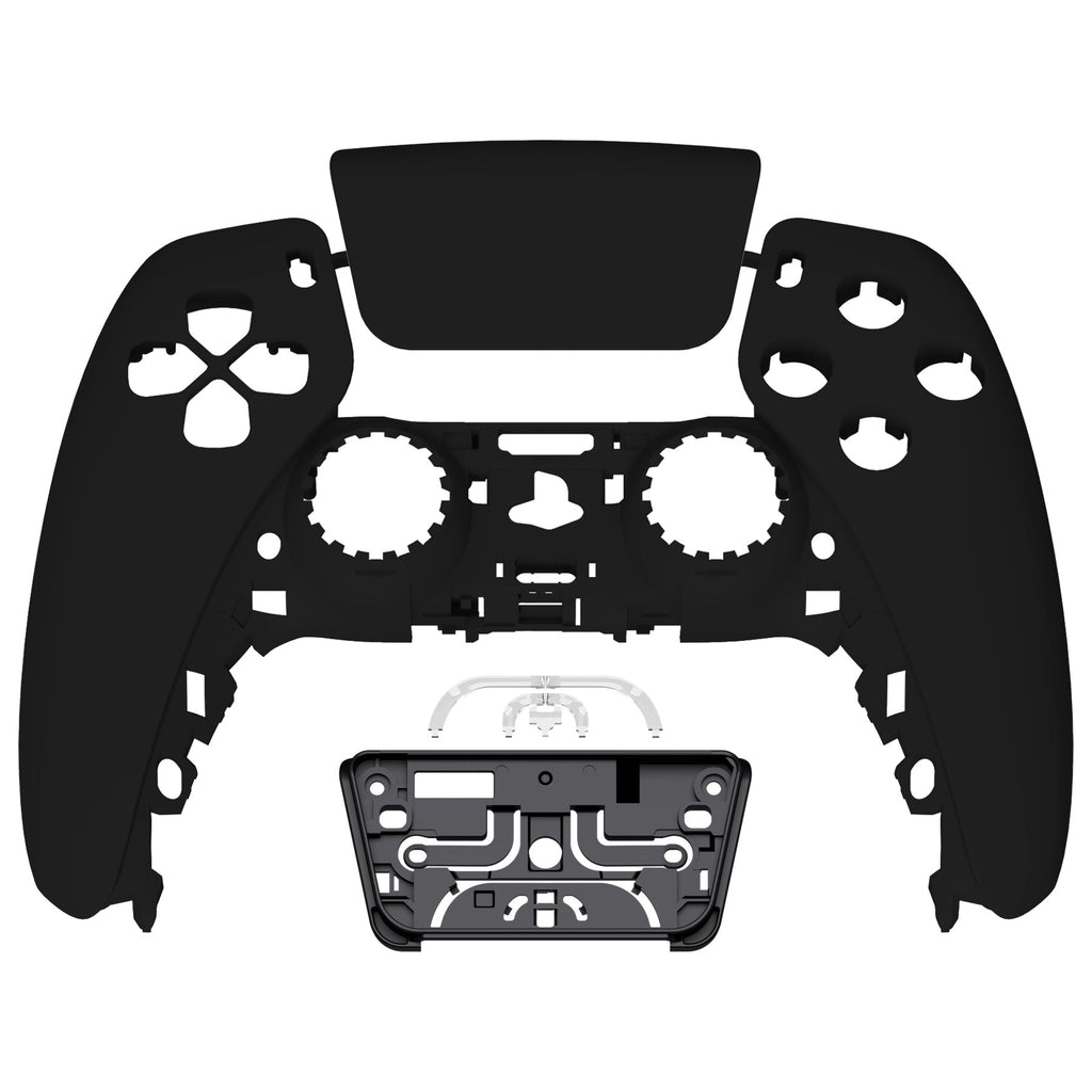 eXtremeRate Replacement Front Housing Shell with Touchpad Compatible with PS5 Controller BDM-010/020/030/040/050/060 - Black eXtremeRate