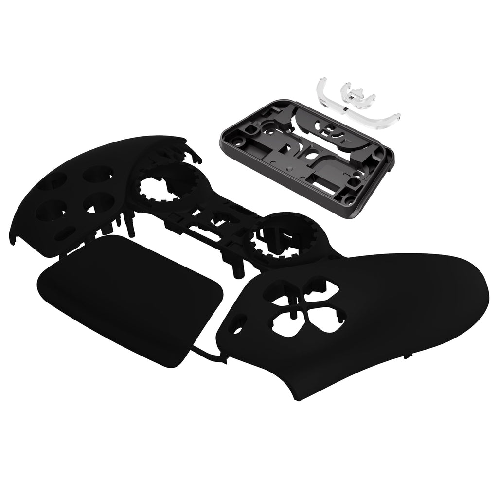 eXtremeRate Replacement Front Housing Shell with Touchpad Compatible with PS5 Controller BDM-010/020/030/040/050/060 - Black eXtremeRate