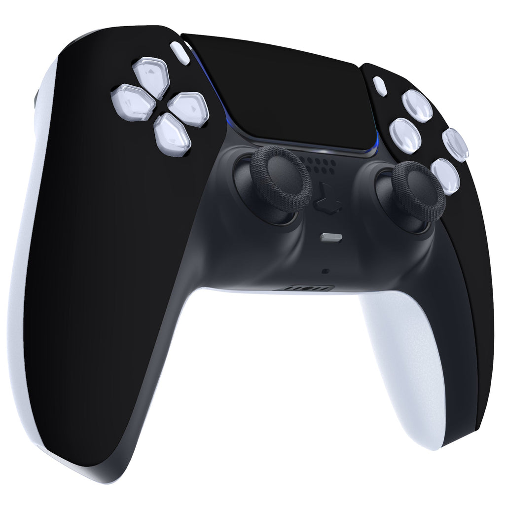 eXtremeRate Replacement Front Housing Shell with Touchpad Compatible with PS5 Controller BDM-010/020/030/040/050/060 - Black eXtremeRate