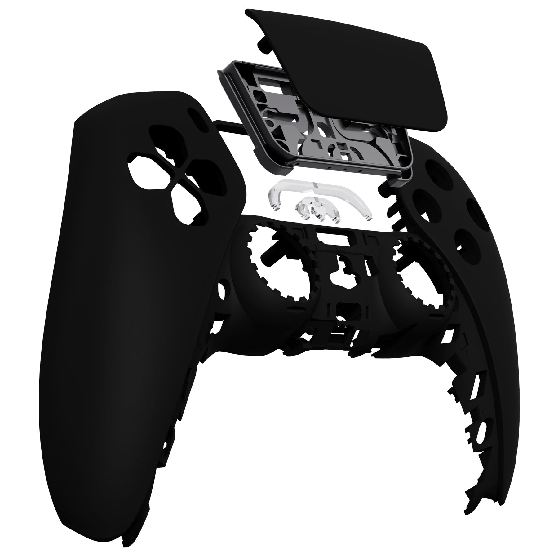 eXtremeRate Replacement Front Housing Shell with Touchpad Compatible with PS5 Controller BDM-010/020/030/040/050/060 - Black eXtremeRate