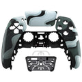 eXtremeRate Replacement Front Housing Shell with Touchpad Compatible with PS5 Controller BDM-010/020/030/040/050 - Black White Camouflage eXtremeRate