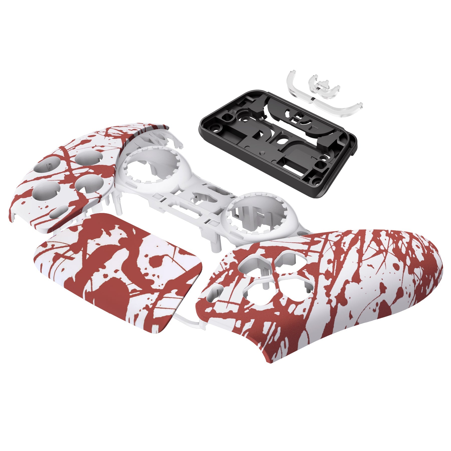 eXtremeRate Replacement Front Housing Shell with Touchpad Compatible with PS5 Controller BDM-010/020/030/040/050 - Blood eXtremeRate