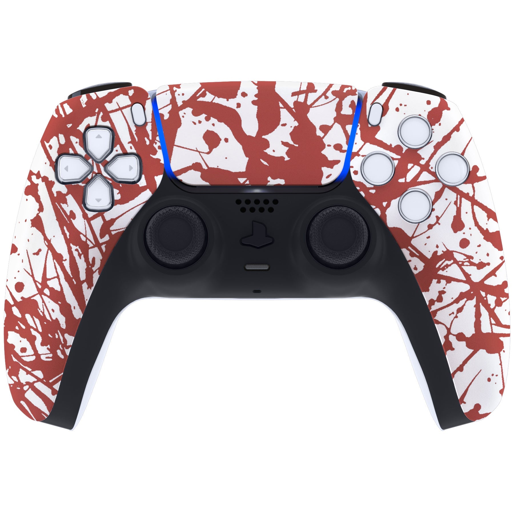 eXtremeRate Replacement Front Housing Shell with Touchpad Compatible with PS5 Controller BDM-010/020/030/040/050 - Blood eXtremeRate