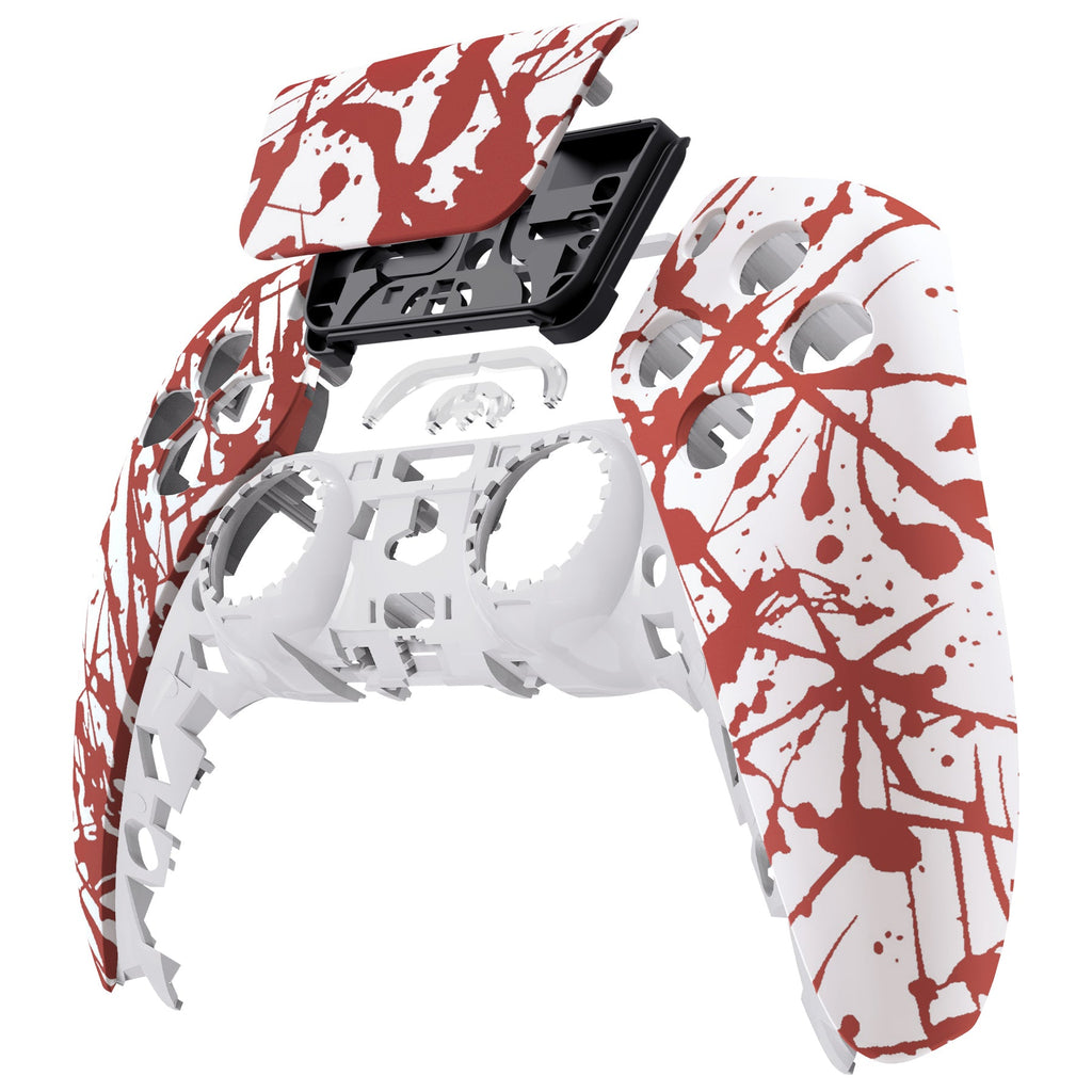 eXtremeRate Replacement Front Housing Shell with Touchpad Compatible with PS5 Controller BDM-010/020/030/040/050 - Blood eXtremeRate