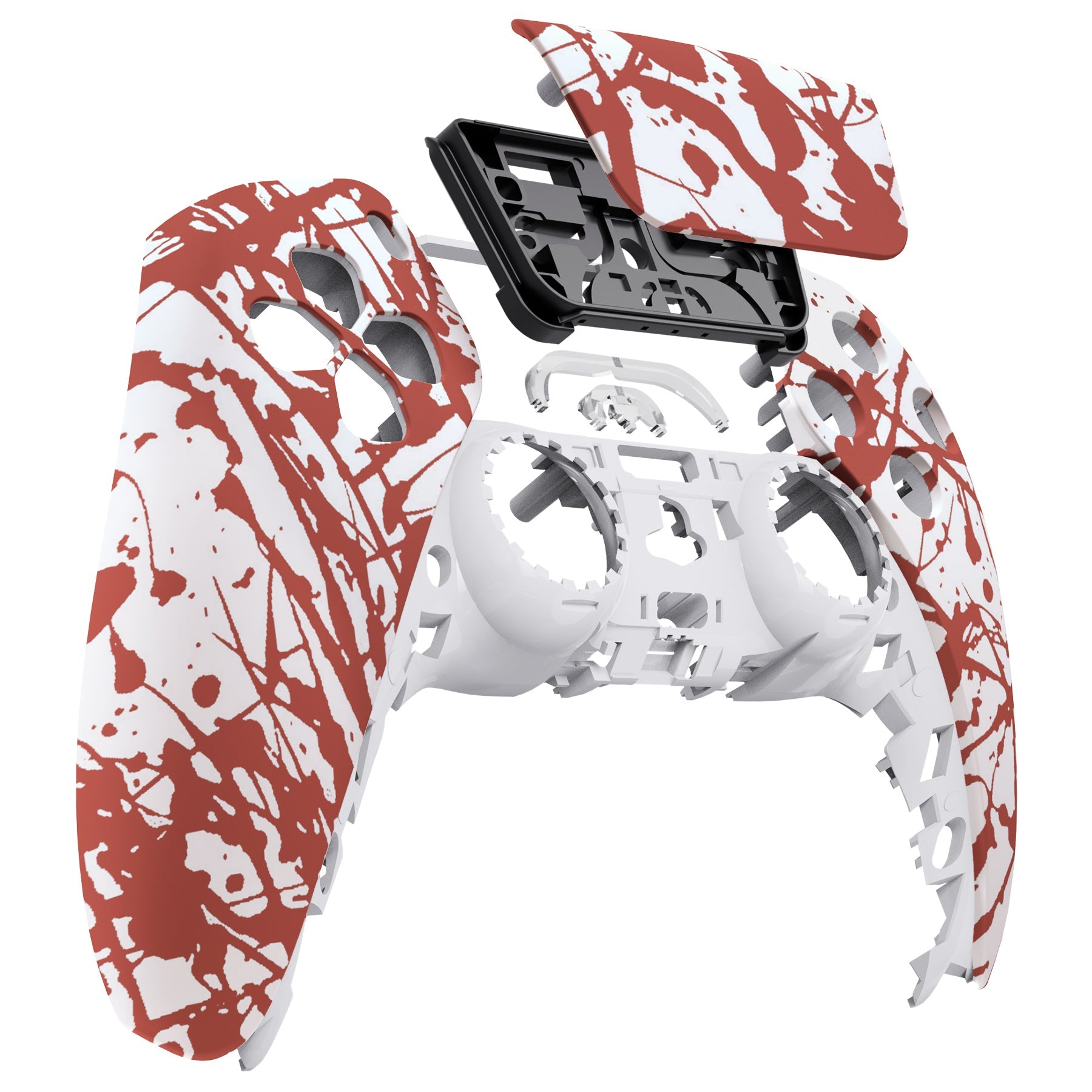eXtremeRate Replacement Front Housing Shell with Touchpad Compatible with PS5 Controller BDM-010/020/030/040/050 - Blood eXtremeRate