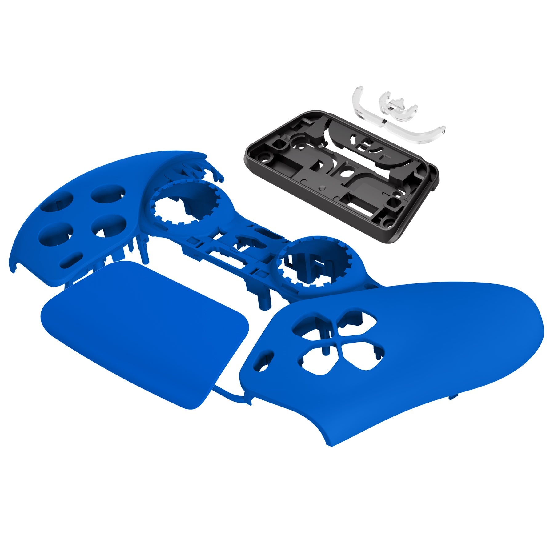eXtremeRate Replacement Front Housing Shell with Touchpad Compatible with PS5 Controller BDM-010/020/030/040/050 - Blue eXtremeRate