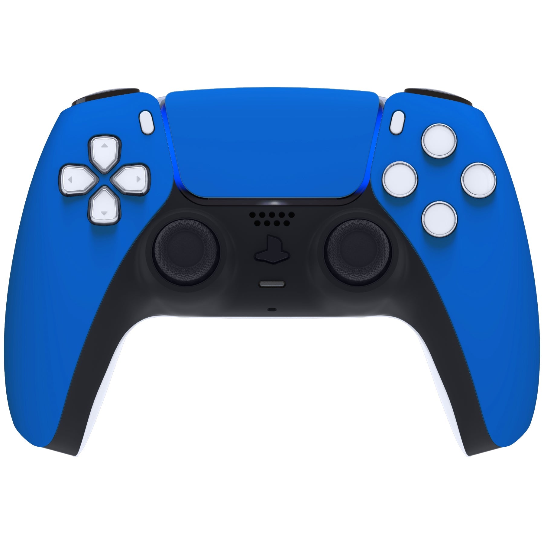eXtremeRate Replacement Front Housing Shell with Touchpad Compatible with PS5 Controller BDM-010/020/030/040/050 - Blue eXtremeRate
