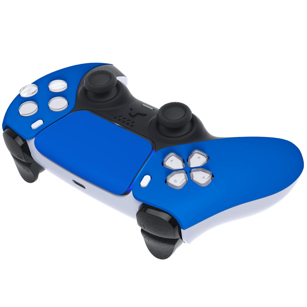 eXtremeRate Replacement Front Housing Shell with Touchpad Compatible with PS5 Controller BDM-010/020/030/040/050 - Blue eXtremeRate