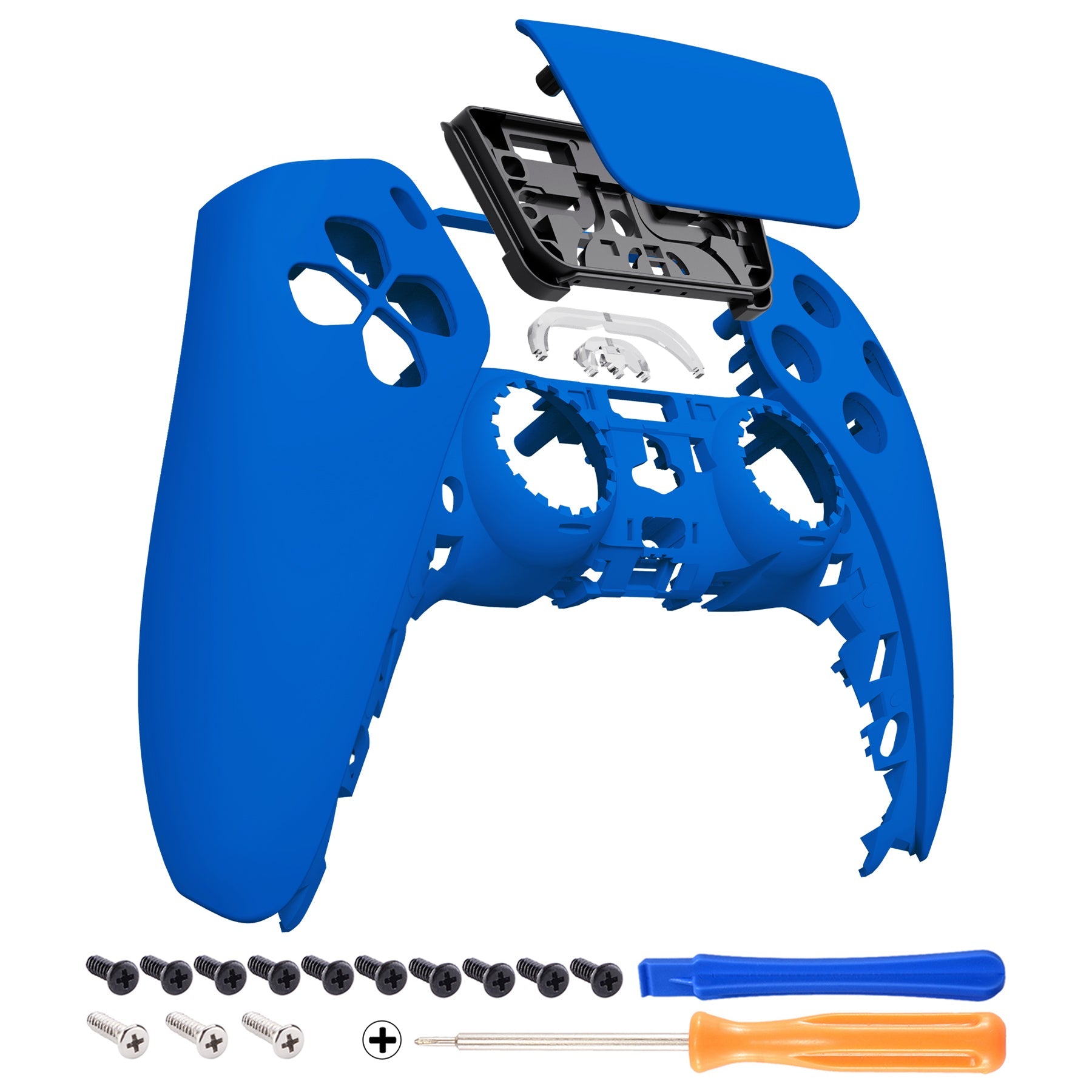 eXtremeRate Replacement Front Housing Shell with Touchpad Compatible with PS5 Controller BDM-010/020/030/040/050 - Blue eXtremeRate