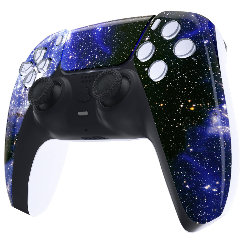 eXtremeRate Replacement Front Housing Shell with Touchpad Compatible with PS5 Controller BDM-010/020/030/040/050 - Blue Universe eXtremeRate