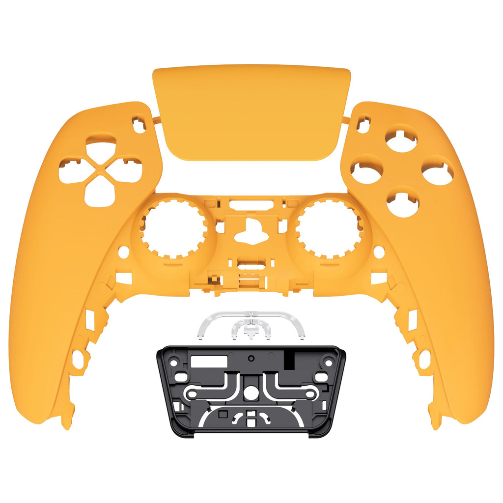 eXtremeRate Replacement Front Housing Shell with Touchpad Compatible with PS5 Controller BDM-010/020/030/040/050 - Caution Yellow eXtremeRate