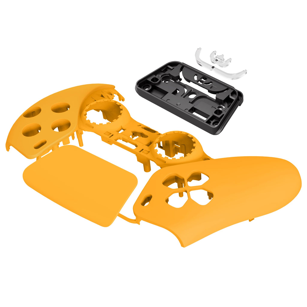 eXtremeRate Replacement Front Housing Shell with Touchpad Compatible with PS5 Controller BDM-010/020/030/040/050 - Caution Yellow eXtremeRate