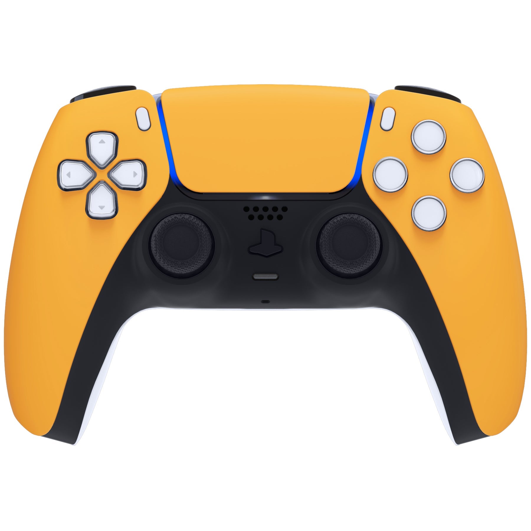 eXtremeRate Replacement Front Housing Shell with Touchpad Compatible with PS5 Controller BDM-010/020/030/040/050 - Caution Yellow eXtremeRate