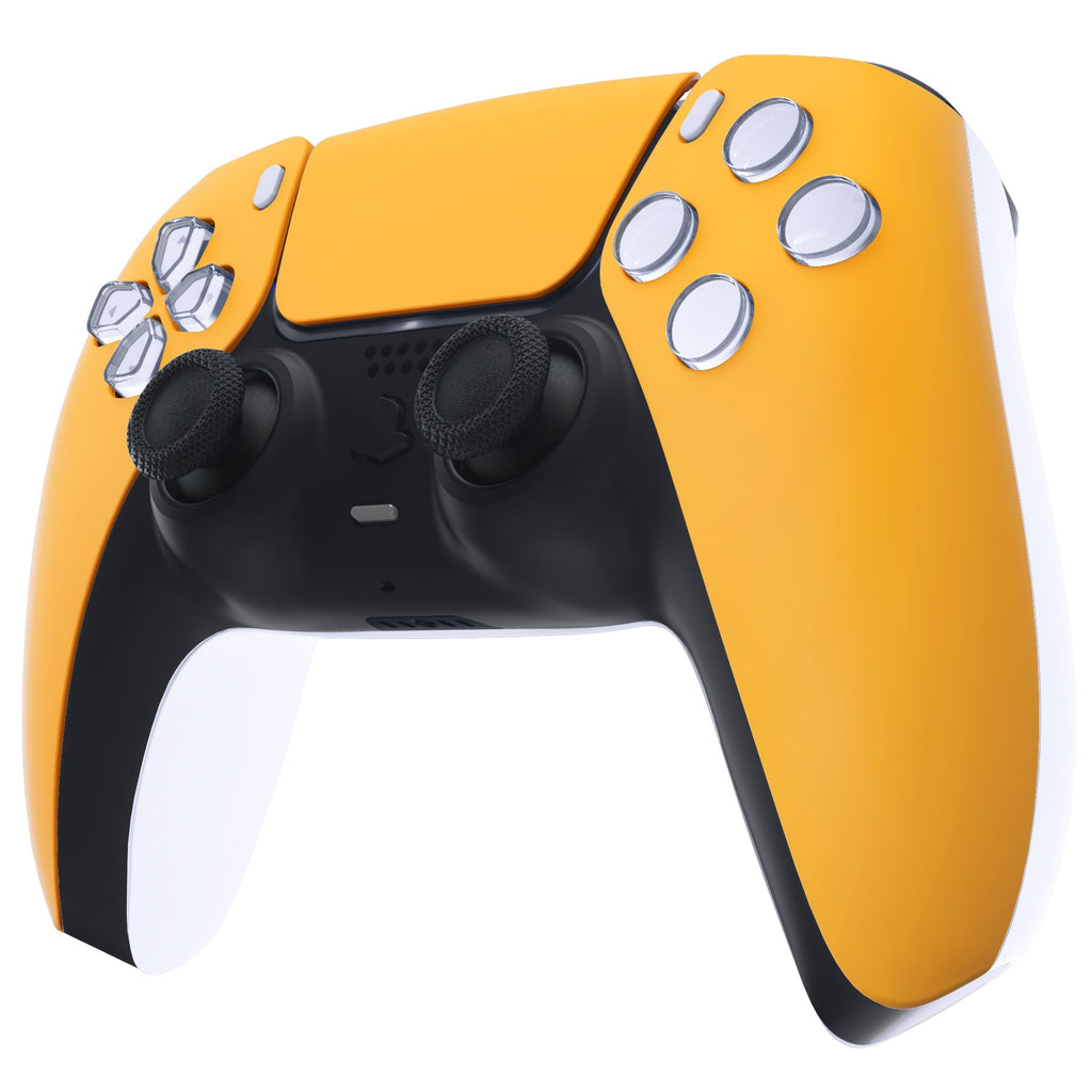 eXtremeRate Replacement Front Housing Shell with Touchpad Compatible with PS5 Controller BDM-010/020/030/040/050 - Caution Yellow eXtremeRate